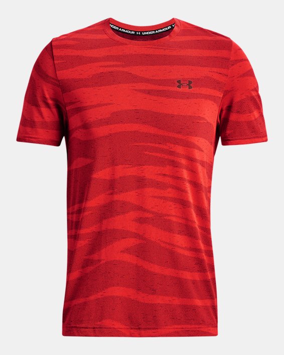 T-shirt à manches courtes UA Seamless Wave pour homme, Red, pdpMainDesktop image number 5